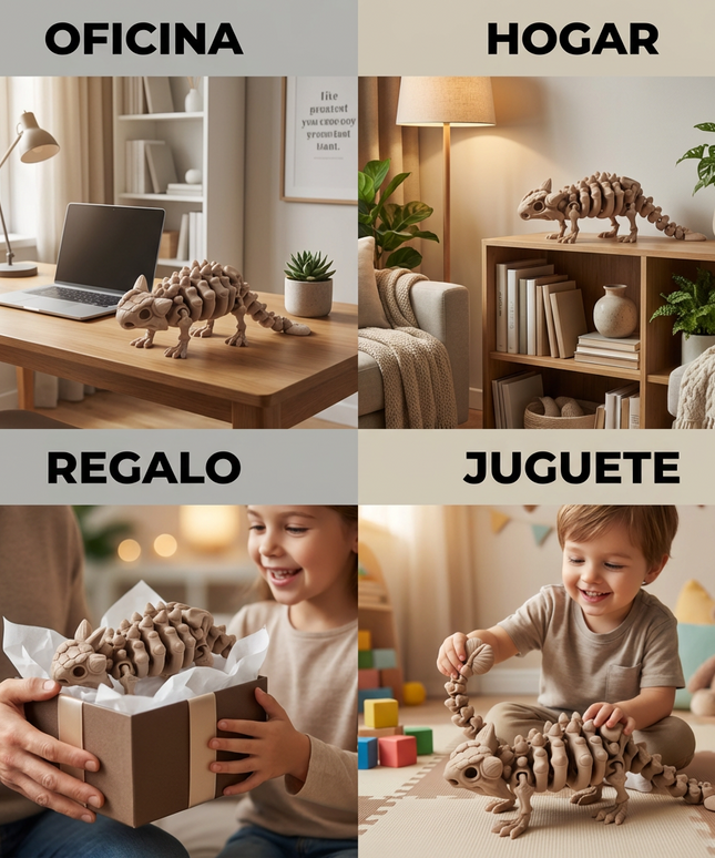 Anquilosaurio Articulado 16 cm | HUNNER