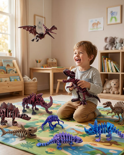 Mega Colección | 10 Dinosaurios Articulados | HUNNER