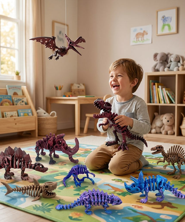 Mega Colección | 10 Dinosaurios Articulados | HUNNER