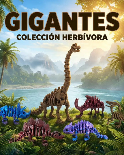 Pack Herbívoros | 6 Figuras Articuladas | HUNNER