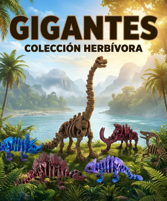 Pack Herbívoros | 6 Figuras Articuladas | HUNNER