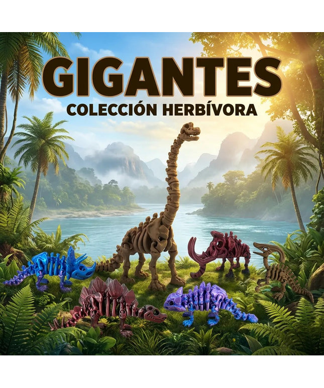 Pack Herbívoros | 6 Figuras Articuladas | HUNNER