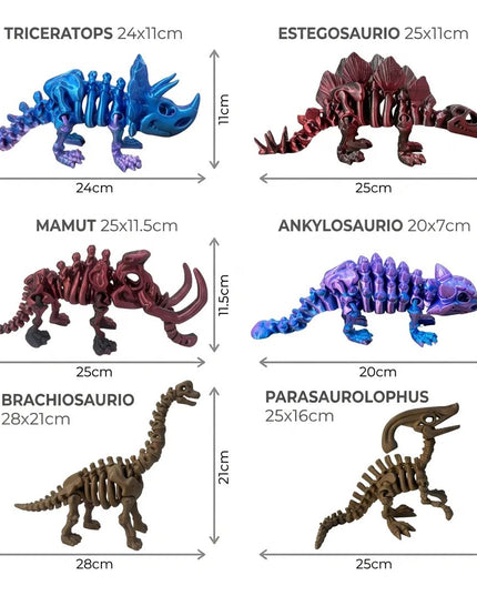 Pack Herbívoros | 6 Figuras Articuladas | HUNNER